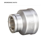 Муфта резьбовая переходная LD Pride DN50х32 2х1 1/4 дюйма ВР-ВР никелированная латунь LD.67.516.50х32