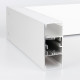 Линейный светодиодный накладной односторонний светильник 78см 15Вт 3000К серебряный 101-100-30-78