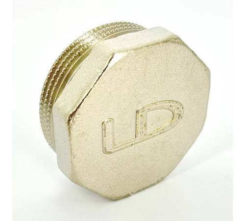 Заглушка LD Pride латунная никелированная 1 1/2 наружная резьба LD.67.505.40