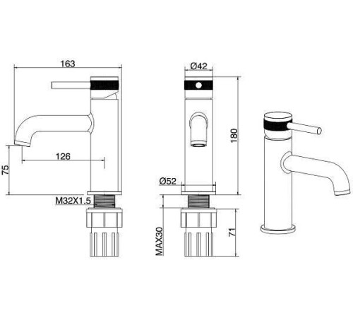 Смеситель для раковины Allen Brau Priority хром 5.31001-00