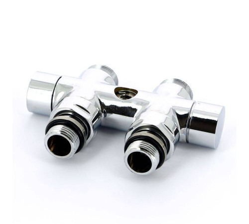 Узел ручной прямой Carlo Poletti с запорным клапаном хром V48500B