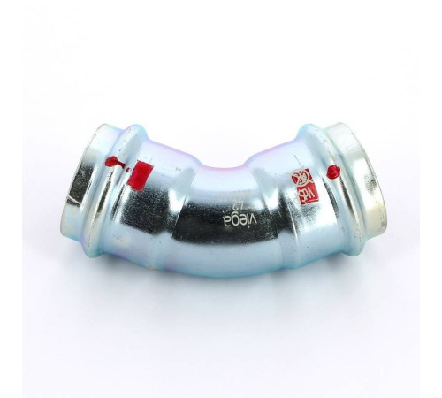 Угол пресс 45° Viega Prestabo 42 мм оцинкованная сталь 558314