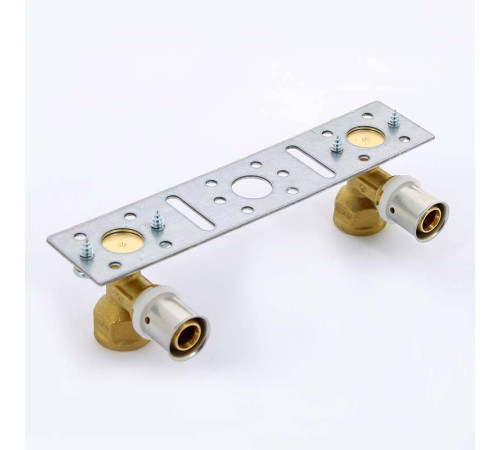 Водорозетка пресс-В двойная на планке Uni-Fitt 20х1/2 712G7200