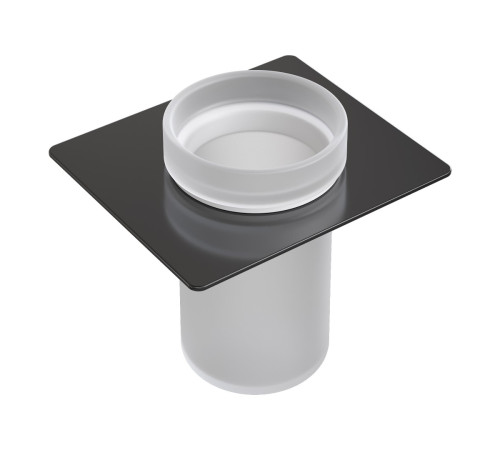 Стакан для зубных щеток подвесной Boheme Space стеклянный глянцевая оружейная сталь 10966-SGM-TUM