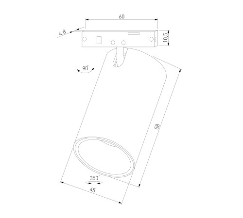 Mini Magnetic Трековый светильник 9W 3000K латунь/черный 85204/01