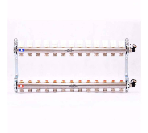 Коллекторная группа из нержавеющей стали Uni-Fitt 315S с регулировочными и термостатическими вентилями 1 x 3/4 EK 13 выходов 451I4313