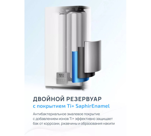 Водонагреватель накопительный электрический Midea Stream 50 л MWH-5020-FEM