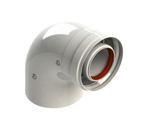 Колено дымохода коаксиальное Gekon 60/100 мм 90° GKD 60100K90