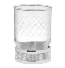 Стакан для зубных щеток настольный Boheme Royal Cristal хром 10931-CR