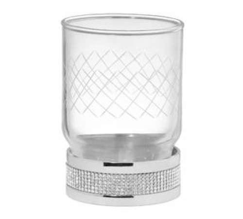 Стакан для зубных щеток настольный Boheme Royal Cristal хром 10931-CR