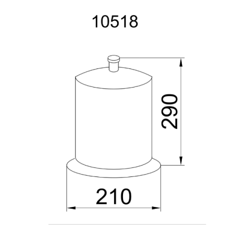Мусорное ведро круглое напольное Boheme Chiaro золото 10518