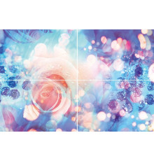 Панно Муза-Керамика Rose P4D267 60х40 см (из 4 плиток)