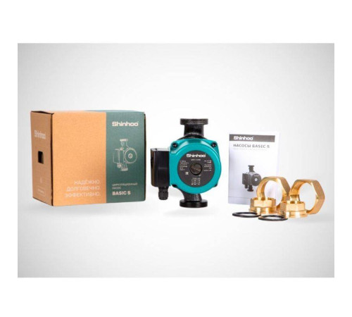 Насос циркуляционный Shinhoo BASIC S 25-6S 180 мм с гайками 71211002