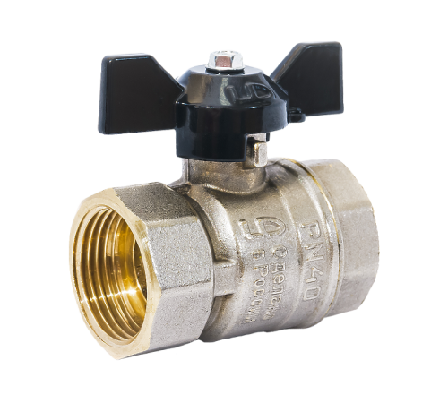 Кран шаровой латунный LD Pride Ду 20 Ру 40 ВР/ВР бабочка 47.20.В-В.Б