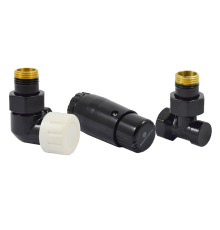 Комплект термостатический Schlosser Stand-D Mini 1/2 левый трехосевой RAL 9005 602200067