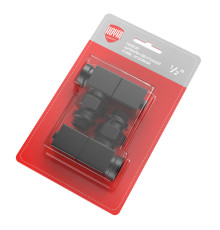 Набор дизайн-вентилей Royal Thermo CUBE угловой черный 1/2 RTE 07.002