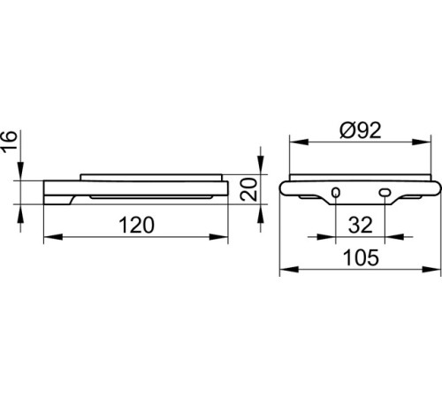 Держатель для мыльницы Keuco Edition 400 в комплекте с мыльницей бронза шлифованная 11555 039000