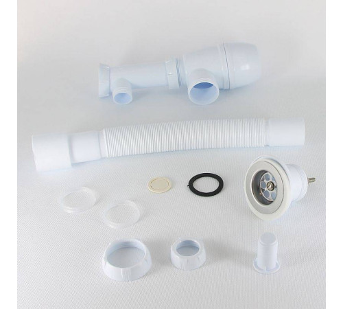 Сифон для раковины Wirquin Минор 1 1/4 x 40 мм с отводом и гофротрубой 800 мм 30718052