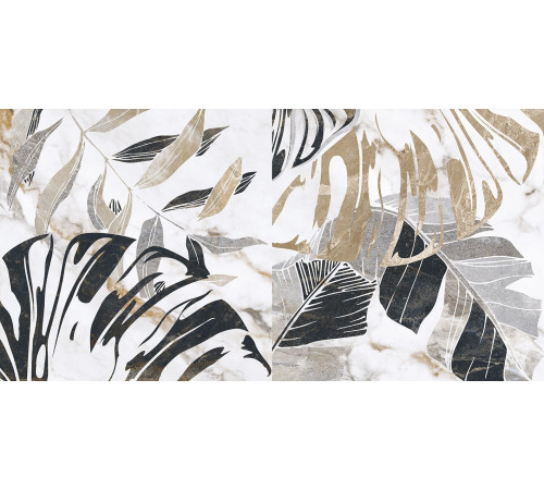 Плитка настенная Laparet Kanzas кремовый ботаника 30х60 см 00-00-5-18-00-37-3636