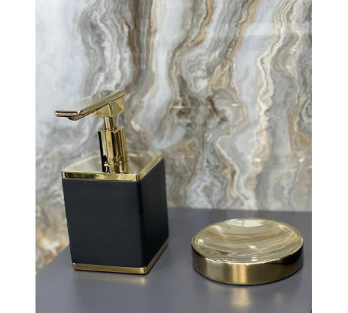 Мыльница Boheme 10963-G настольная круглая золото 10963-G