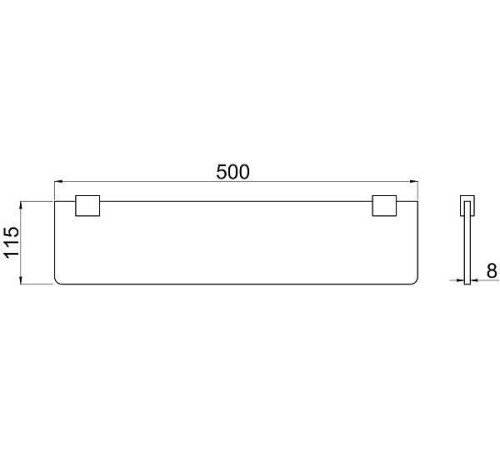 Полочка стеклянная Allen Brau Infinity черный 6.21012-31
