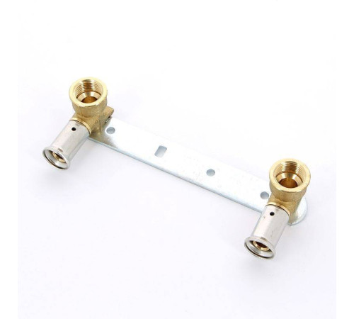 Водорозетка пресс-В двойная на планке HENCO 16х1/2х16 28P-16041604