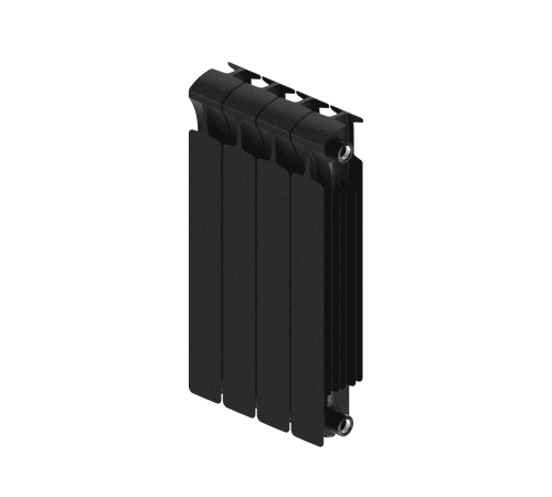 Радиатор биметаллический Rifar Monolit 500 4 секции боковое подключение антрацит Н11624