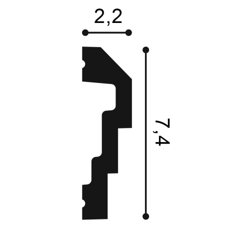 Молдинг Orac Decor P7070F гибкий P7070F