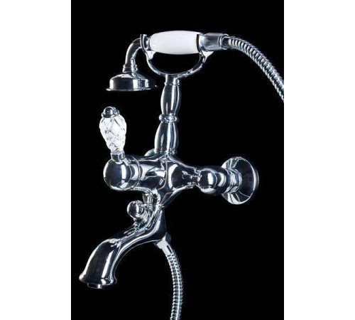 Смеситель для ванны с душевым комплектом Boheme Crystal однорычажный хром 263-CRST