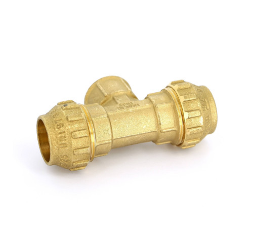 Тройник обжимной с внутренней резьбой Tiemme 25х3/4х25 для ПНД 3400030