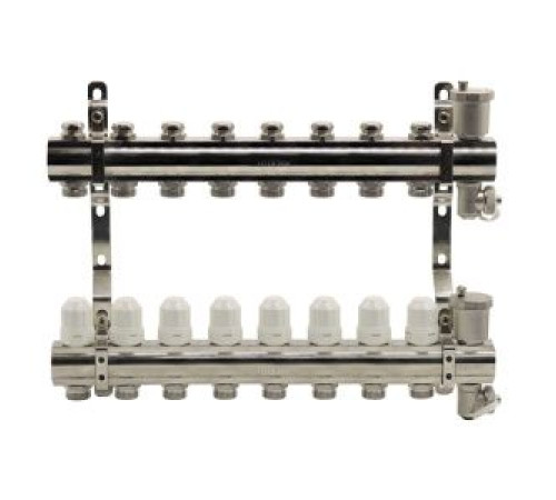 Блок коллекторный Kromwell EUROS 1 с термостатическими вставками и воздухоотводчиками 8 выходов 3/4 EK EU.ST6079850