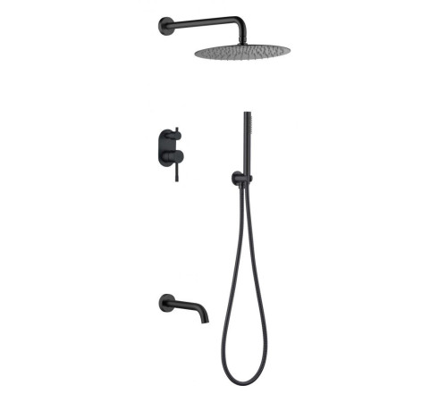 Душевой комплект Boheme Uno со встроенным смесителем черный 464-2-B