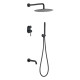 Душевой комплект Boheme Uno со встроенным смесителем черный 464-2-B