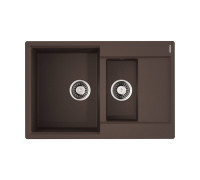 Кухонная мойка Omoikiri Daisen 78-2T-DC Tetogranit 78x51 см темный шоколад 4993534