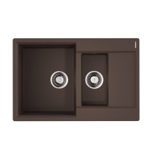 Кухонная мойка Omoikiri Daisen 78-2T-DC Tetogranit 78x51 см темный шоколад 4993534