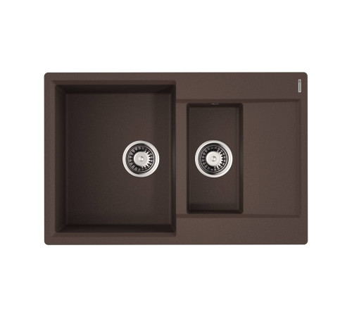 Кухонная мойка Omoikiri Daisen 78-2T-DC Tetogranit 78x51 см темный шоколад 4993534