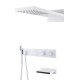 Душевой комплект встраиваемый Boheme Zodiac с термостатом изливом верхним и ручным душем белый 133-2-MW