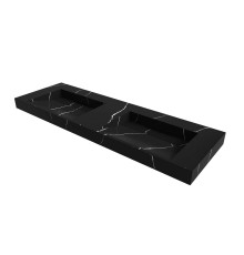 Раковина мебельная Armadi Art Flat 141х45.2х8 см прямоугольная nero 859-140-NM