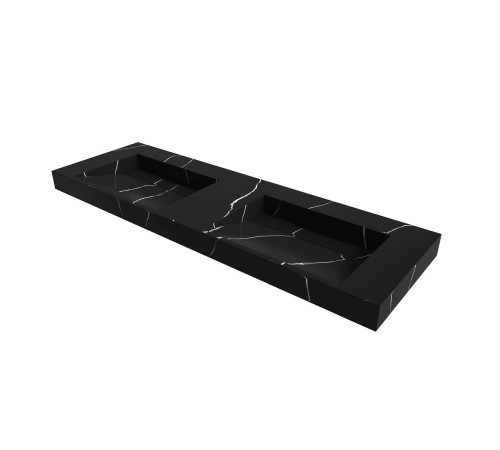 Раковина мебельная Armadi Art Flat 141х45.2х8 см прямоугольная nero 859-140-NM