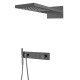 Душевой комплект со смесителем Boheme Zodiac трехпозиционный глянцевая оружейная сталь 132-SGM