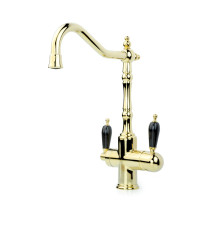 Смеситель для кухни Boheme Kitchen высокий с подключением фильтра золото 112-BLC