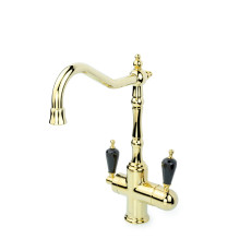Смеситель для кухни Boheme Kitchen высокий с подключением фильтра золото 112-BSW