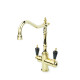 Смеситель для кухни Boheme Kitchen высокий с подключением фильтра золото 112-BSW