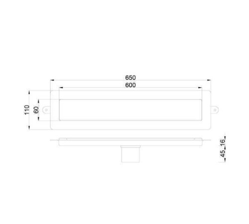Душевой лоток Boheme Premium Linear 60 см матовое золото 982-60-MG