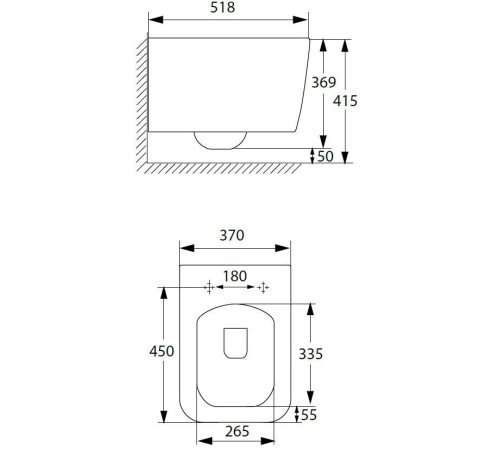 Унитаз подвесной Allen Brau Liberty 37x45x41.5 см черный 4.33007.31