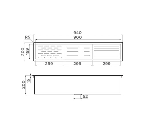 Встраиваемая сушка для посуды Omoikiri DRY-02-GM вороненая сталь 4999110