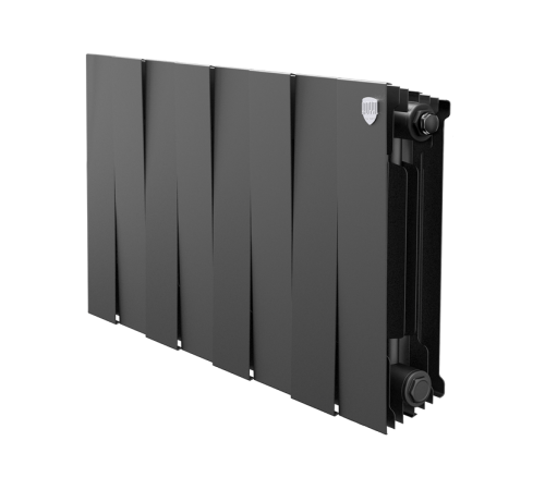 Биметаллический радиатор Royal Thermo PianoForte 300 Noir Sable 8 секций боковое подключение 1346071