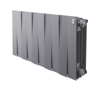 Биметаллический радиатор Royal Thermo PianoForte 300 Silver Satin 10 секций боковое подключение 1346073