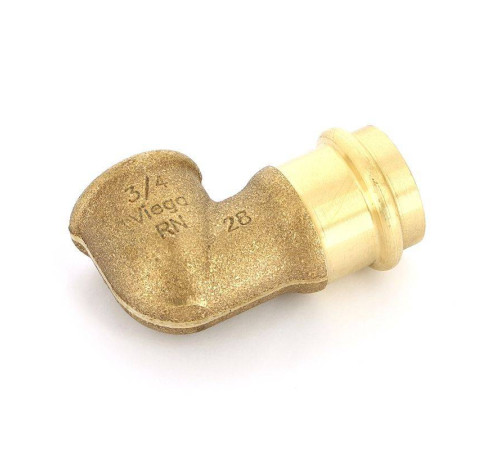 Угол 90° пресс-В бронзовый Viega Sanpress 28х3/4 446611