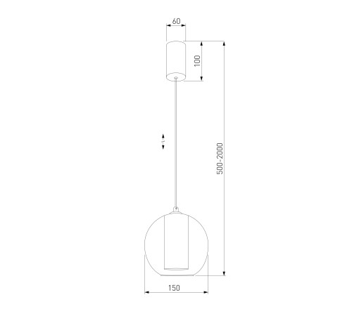 Подвесной светильник 50258/1 LED бирюзовый